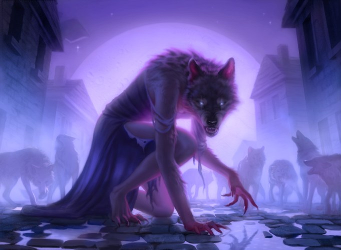 Werewolf Pack Leader Art by Miranda Meeks