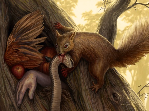 Ravenous Squirrel Art by Dan Scott