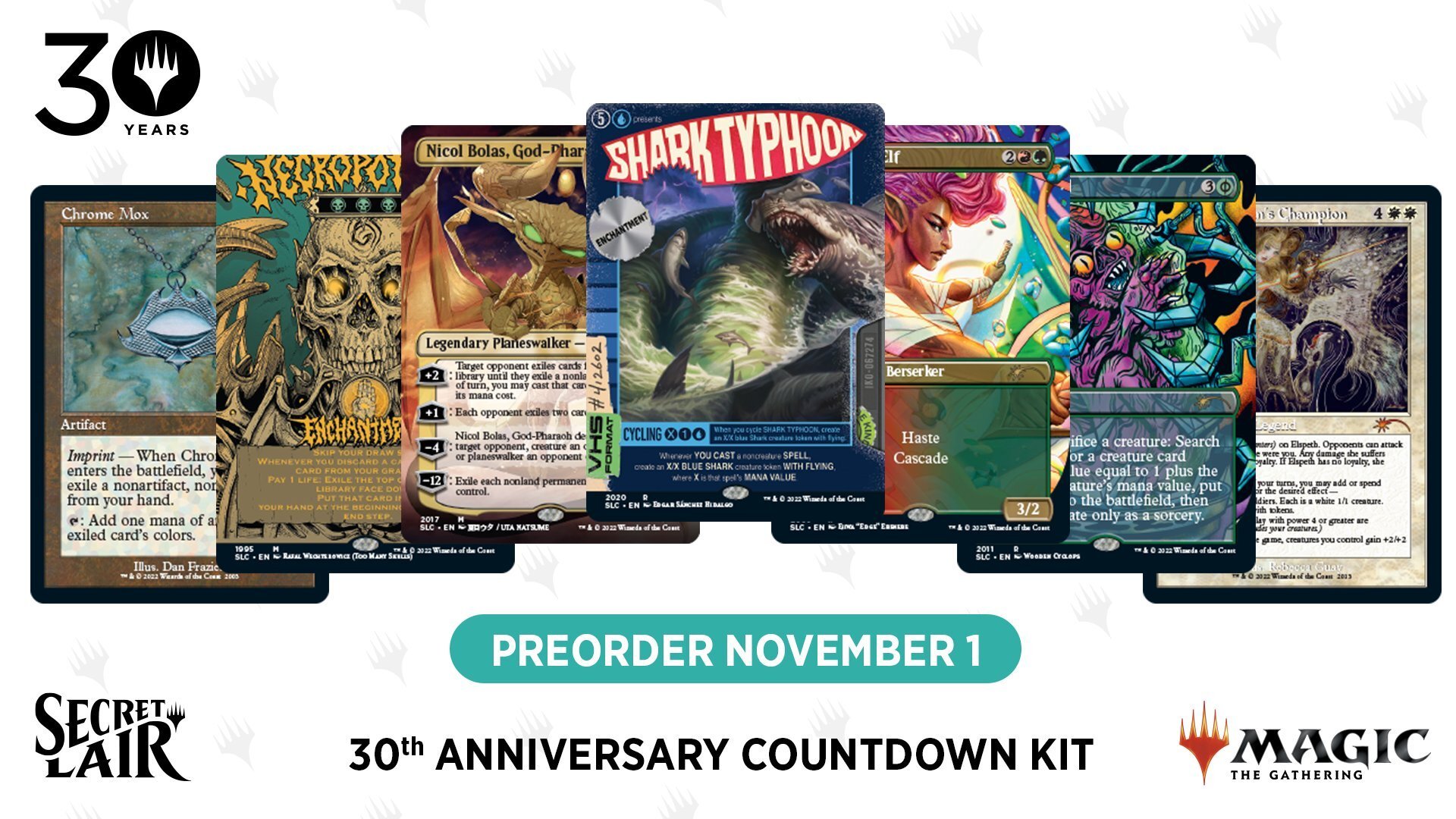 Secret Lair 30th Anniversary Countdown Kit Full Card List Revealed